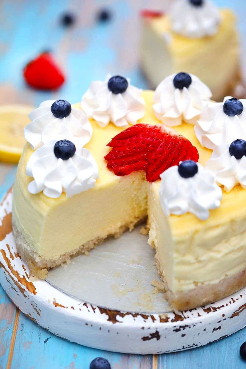 Instant Pot Lemon Cheesecake Keto Grain Free