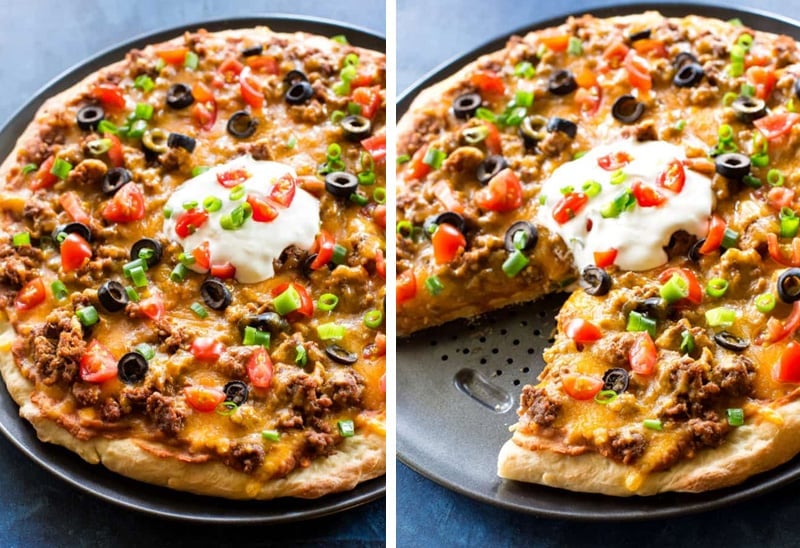 Taco pizza