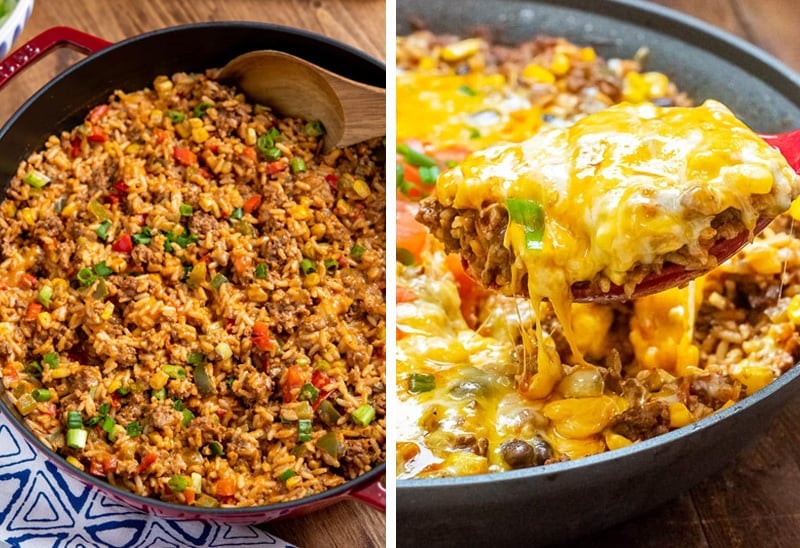 Taco rice casserole or skillet