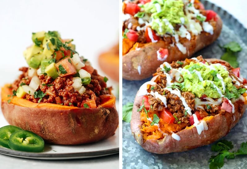 Taco stuffed potatoes