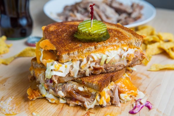 BBQ Pulled Pork Grilled Cheese