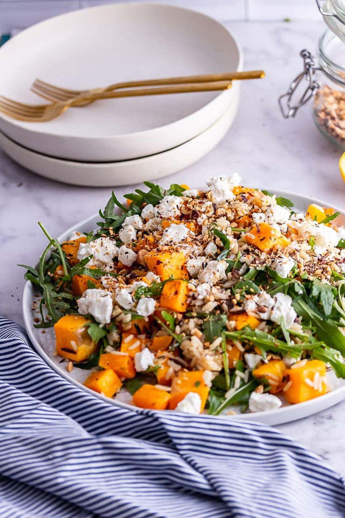 Butternut Squash Salad With Wild Rice Blend