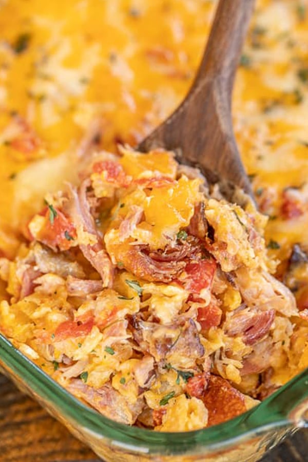 PULLED PORK KING RANCH CASSEROLE