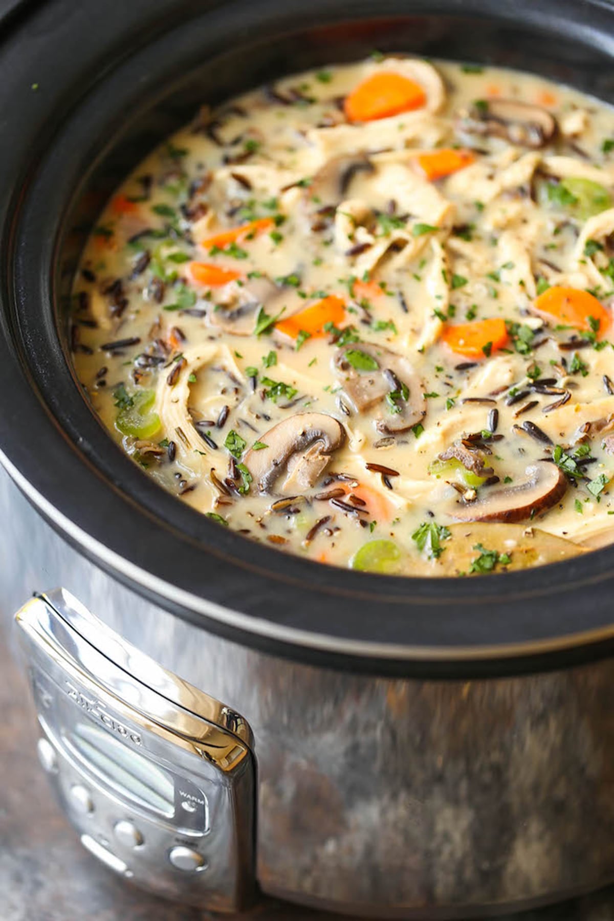 Slow-Cooker: Chicken and Wild Rice Soup 