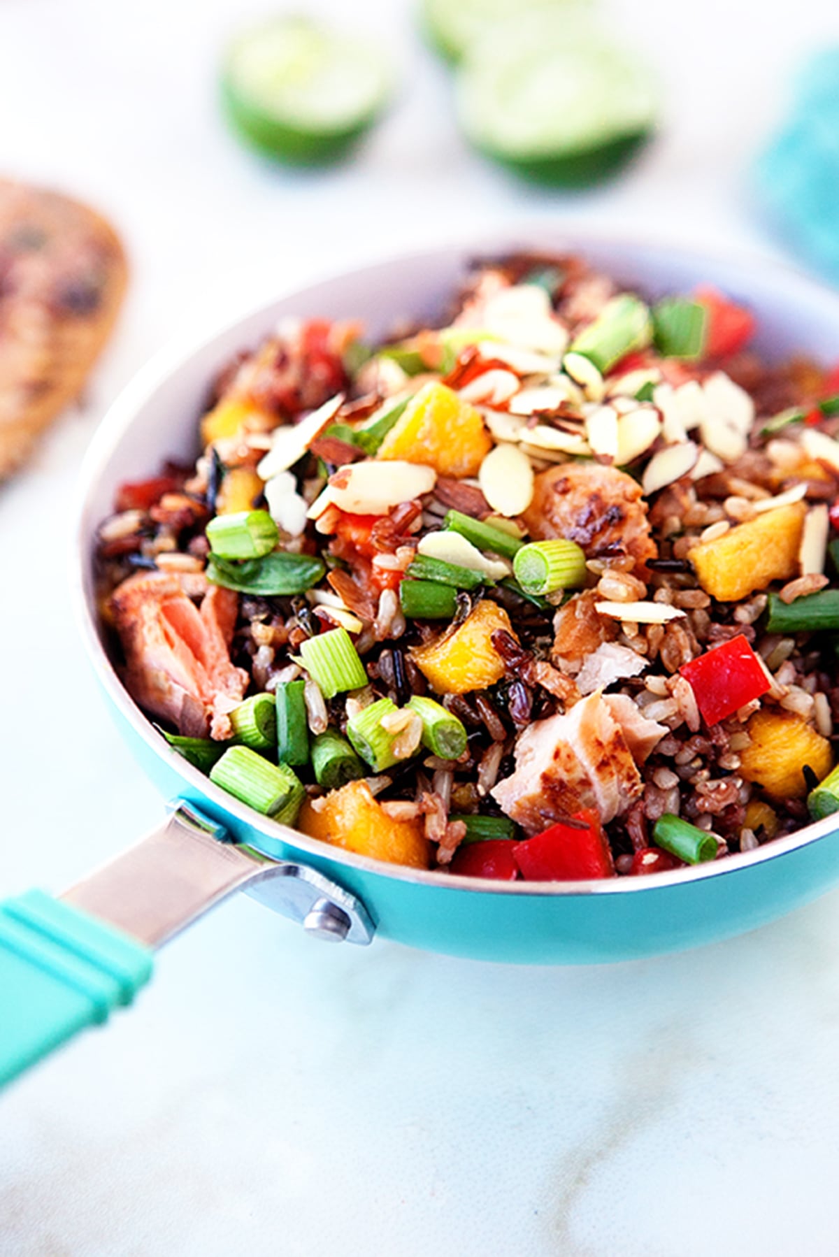 Wild Rice Salad With Seared Salmon