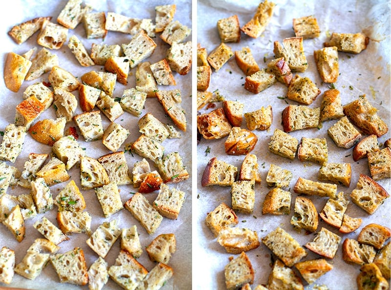 How to oven bake garlic herb croutons