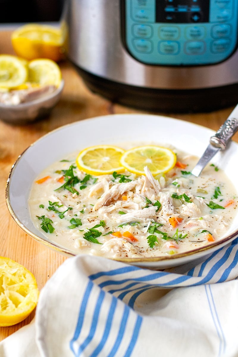 Greek lemon chicken soup in Instant Pot