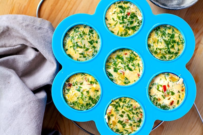 Egg bites with greens