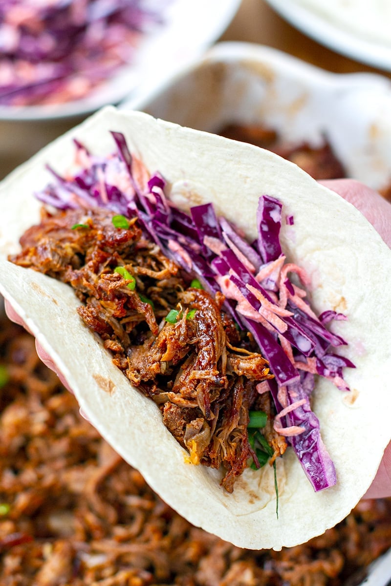 Pulled Pork Tacos With Coleslaw