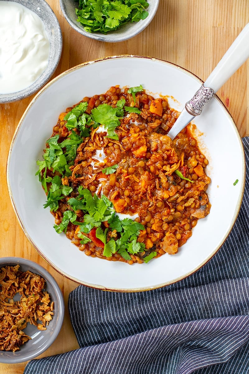 Vegan lentil stew (Instant Pot Recipe)