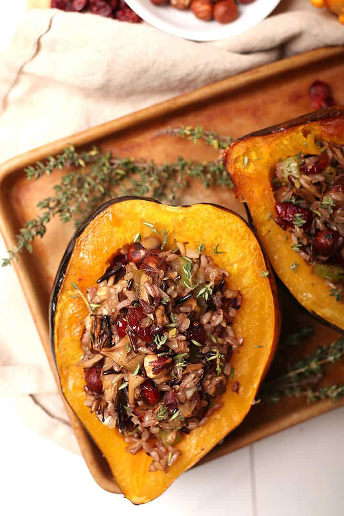 wild rice stuffed acorn squash