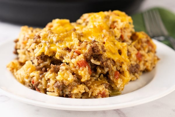 Cheesy Ground Beef & Rice