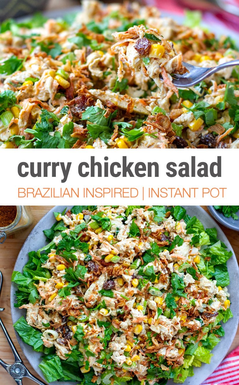 Tasty Curry Chicken Salad (Brazilian-Inspired, Instant Pot Recipe)