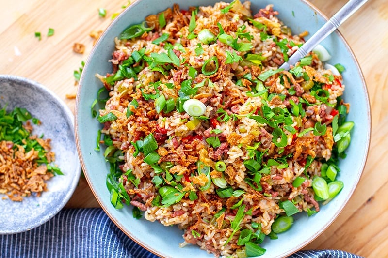 Instant Pot Cajun Dirty Rice - My Forking Life