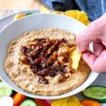 Creamy Pinto Bean Dip With Caramelised Onions