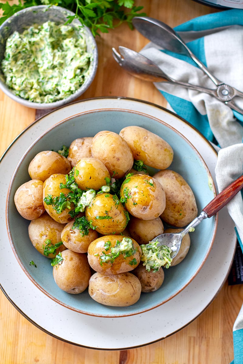 Salt Potatoes With Herb Butter (Instant Pot Recipe)
