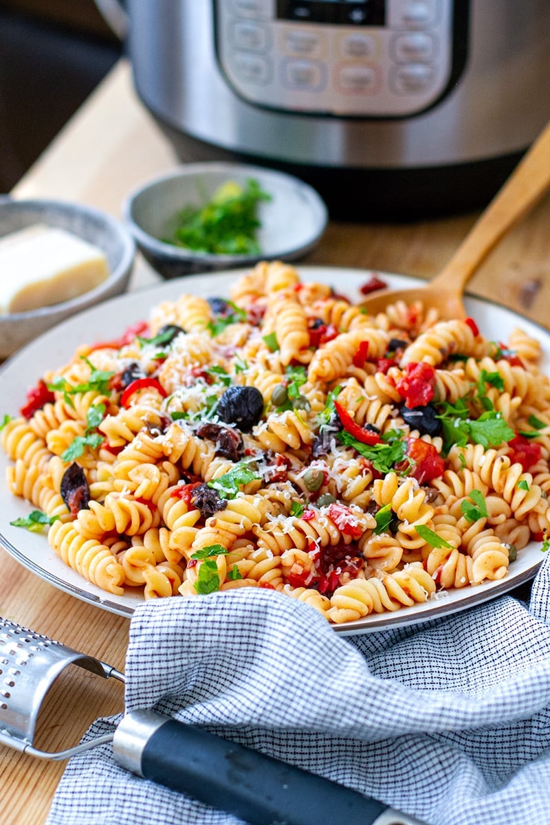 Fusilli Puttanesca Summer Pasta (Instant Pot or Stove Top)