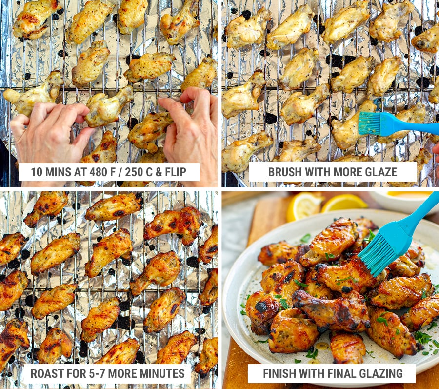 How to roast chicken wings with glaze