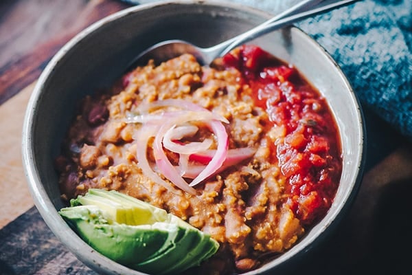 Instant Pot Millet + Pinto Bean Vegan Chili