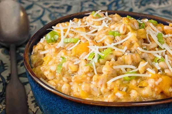 FARRO RISOTTO WITH BUTTERNUT SQUASH