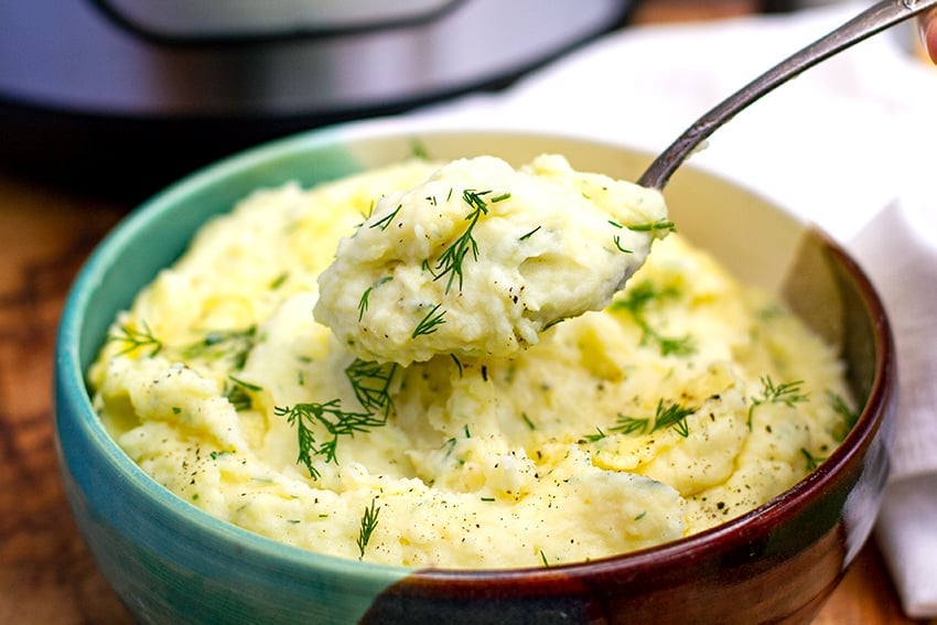 Cream Cheese & Dill Mashed Potatoes