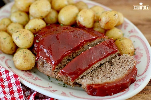 Instant Pot Meatloaf and Garlic Parmesan Potatoes