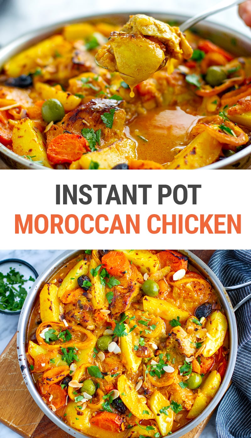 Instant Pot Moroccan Chicken With Lemon, Olives & Potatoes