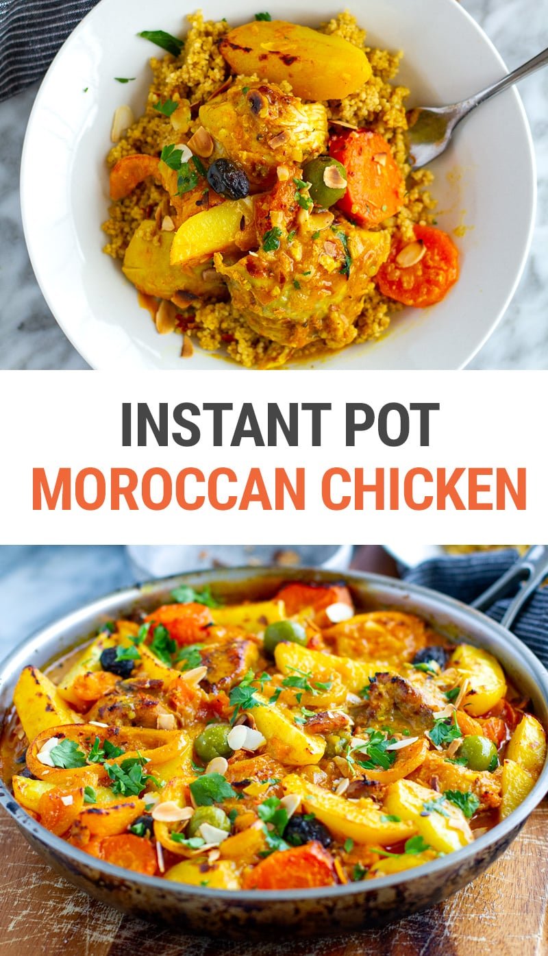 Instant Pot Moroccan Chicken With Lemon, Olives & Potatoes