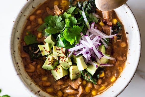 instant pot white bean chili with jackfruit