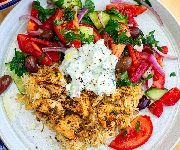 Instant Pot Chicken Souvlaki Rice