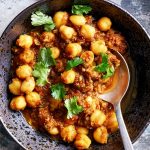 Instant Pot Chickpeas In Spicy Sauce With Brown Rice (Chana Masala)