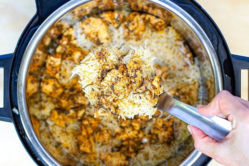 Instant Pot Chicken Souvlaki Rice With Greek Salad Tzatziki