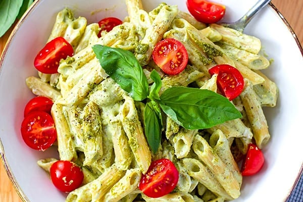 Instant Pot Easy Creamy Pesto Pasta