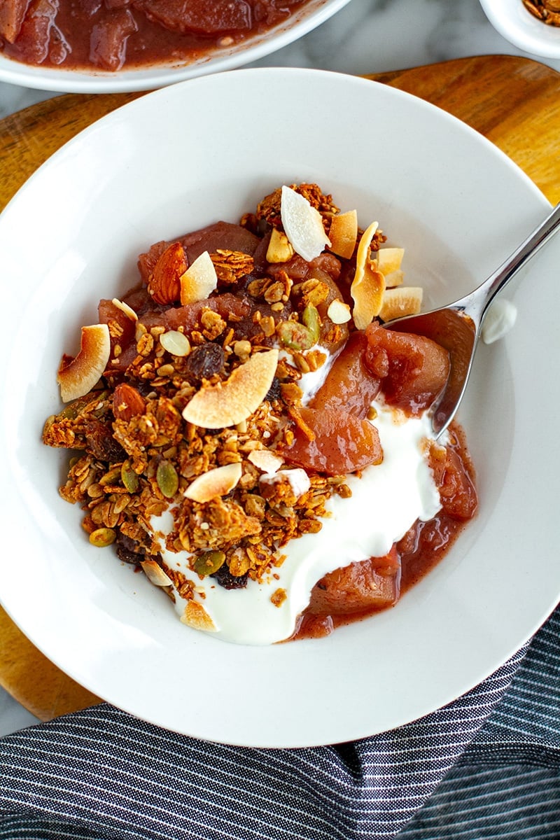 Stewed Apples With Granola & Yoghurt