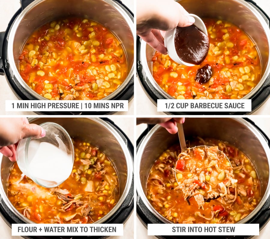 Brunswick stew recipe in the Instant Pot steps part 3
