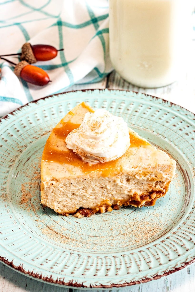 Instant Pot Eggnog & Caramel Cheesecake