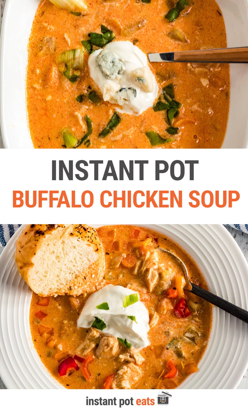 Instant Pot Buffalo Chicken Soup (Step-By-Step)