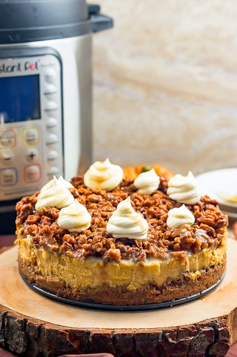 Instant Pot Pumpkin Pecan Cheesecake (With Step-By-Step Photos)