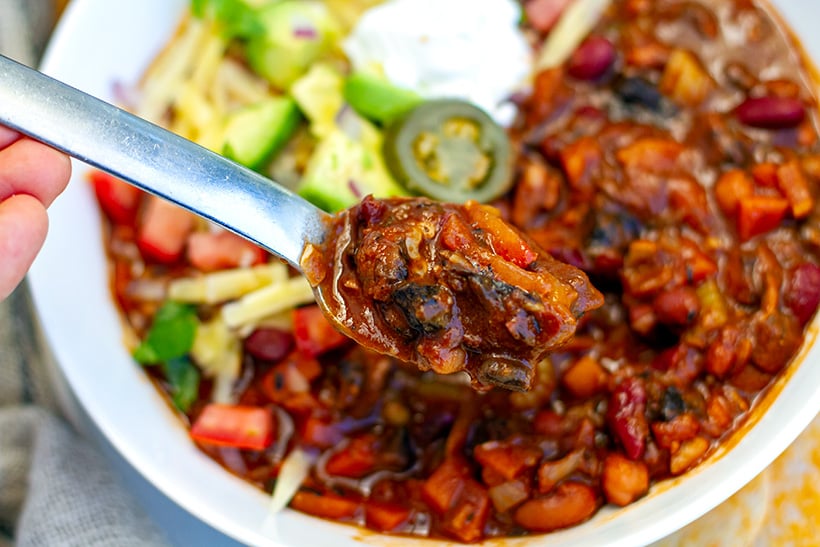 Instant Pot Chili With Mushrooms, Beans & Vegetables