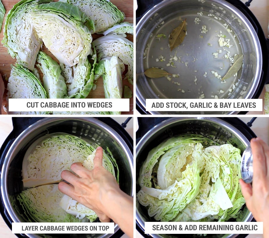 How to cook cabbage wedges in the Instant Pot