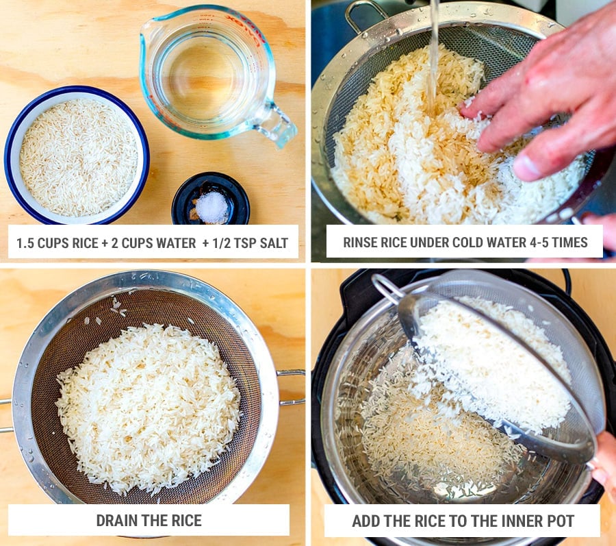 How to rinse rice to cook in the Instant Pot - step 1