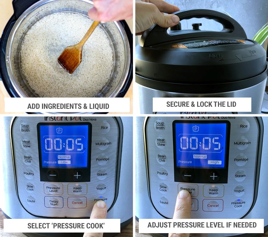 How to use the instant pot step-by-step - manual pressure cooking 