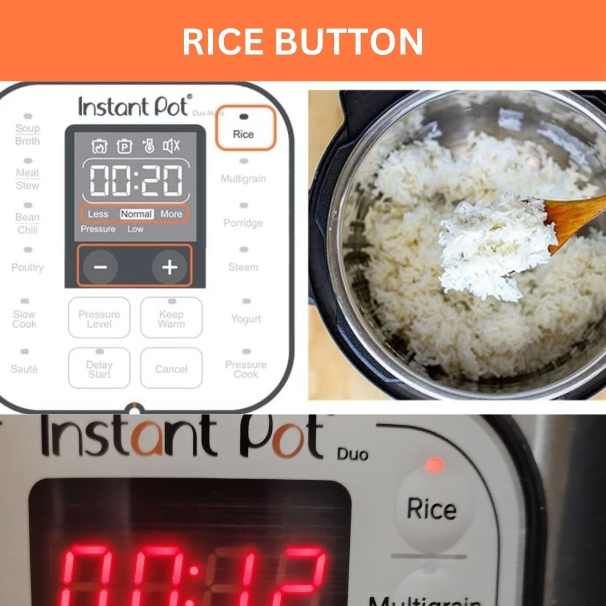 rice button on instant pot