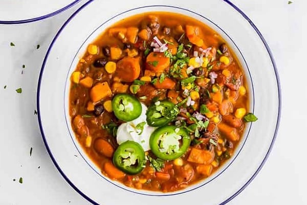 Instant Pot Sweet Potato Black Bean Chili