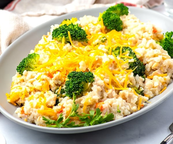 Instant Pot Chicken Broccoli & Rice Casserole