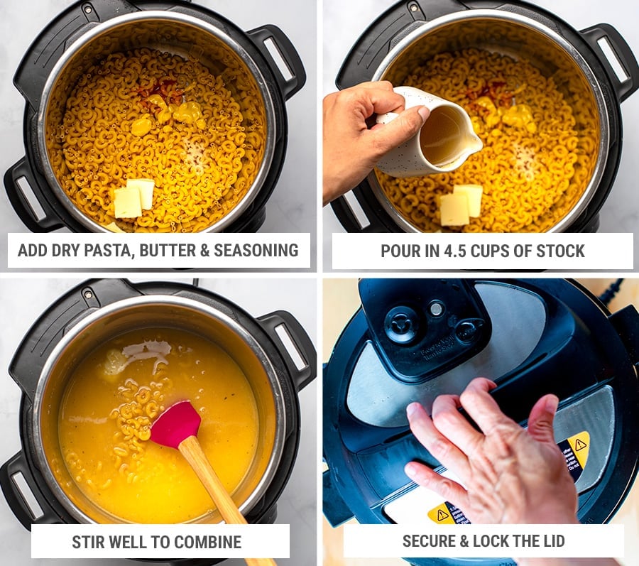 How to make Instant Pot macaroni and cheese step 1