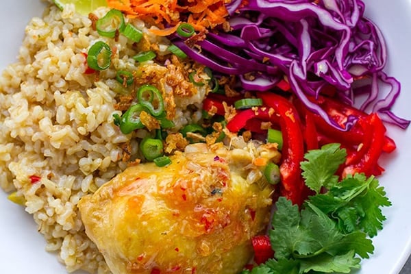 INSTANT POT CHICKEN & BROWN RICE