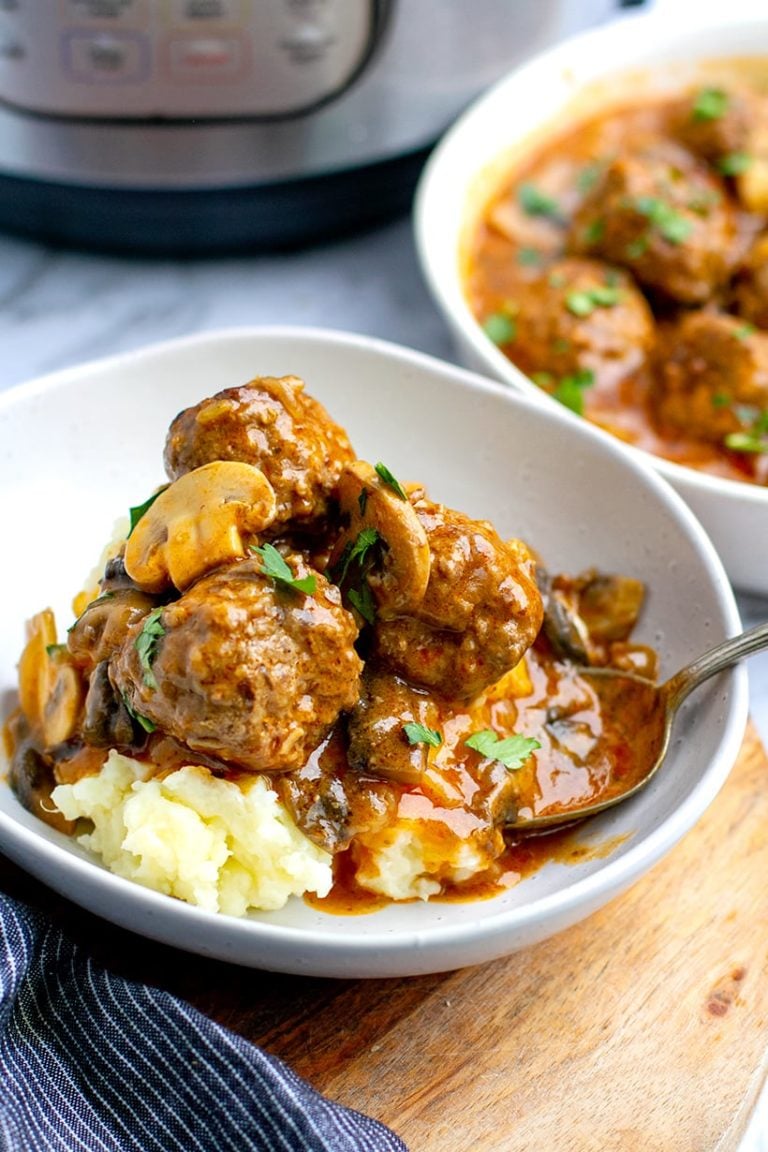 Instant Pot Salisbury Steak Meatballs With Mushroom Gravy (with Video)