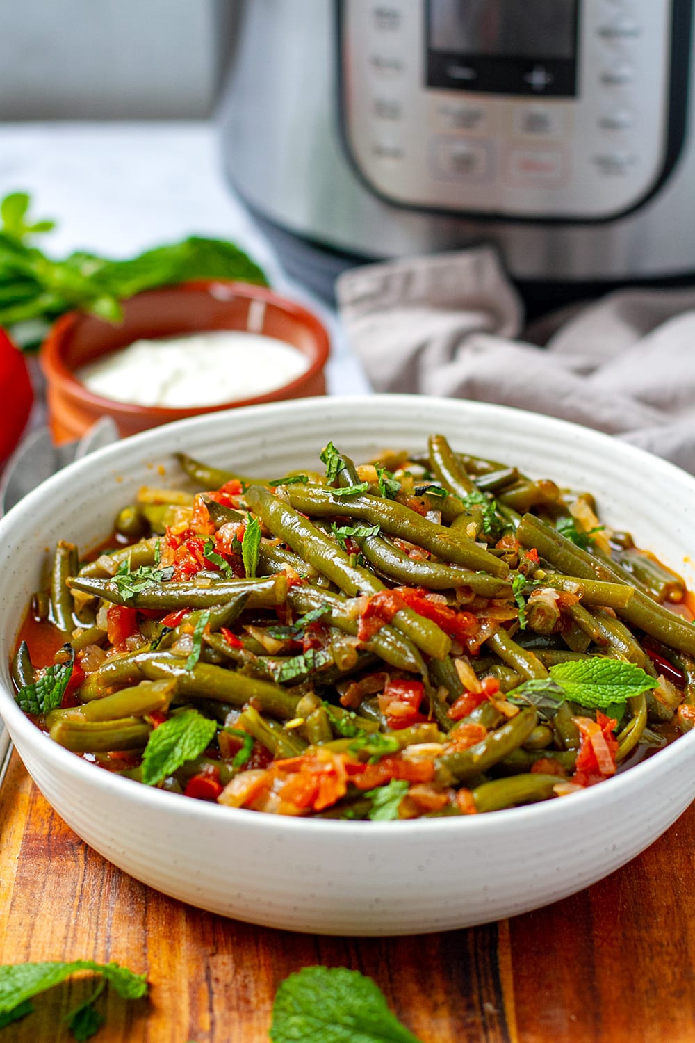 Turkish-style Instant Pot Braised Green Beans