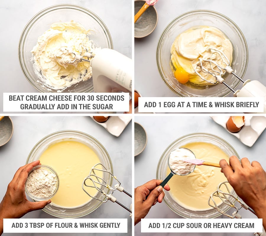 How to make vanilla cream cheese filling for pressure cooker cheesecake